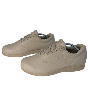 SAS Tripad Free Time Leather Comfort Walking Shoes Beige Casual Women's 8.5M USA